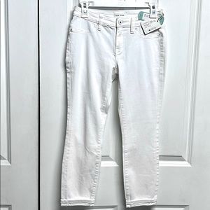 Lila White Stretch Dorianna White Denim Low Rise Pocket Skinny Jeans Size 2P NWT